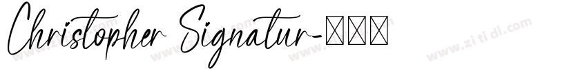 Christopher Signatur字体转换